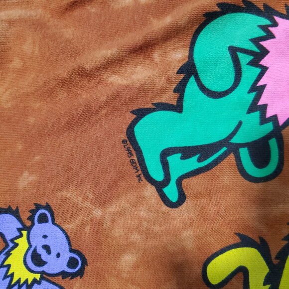 RARE Grateful Dead Deadstock Sample Orange Tie Dye Bear Spiral Logo Shirt - XL - Picture 4 of 6